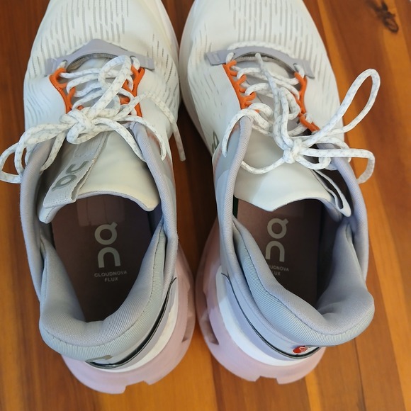 On Running Cloudnova Flux Women's Running Shoes Sneakers White Pink 6.5 - Picture 5 of 9